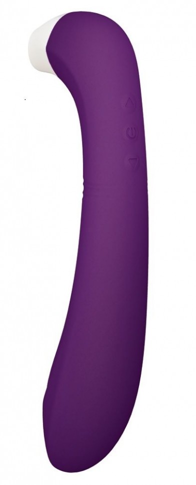 Фиолетовый клиторальный стимулятор Snello с функцией вибратора - 19,6 см. САТИСФАКЕР 