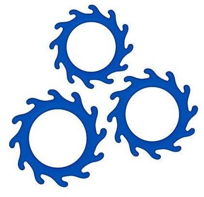 Набор из 3 синих эрекционных колец Renegade Gears NS Novelties (синий) 