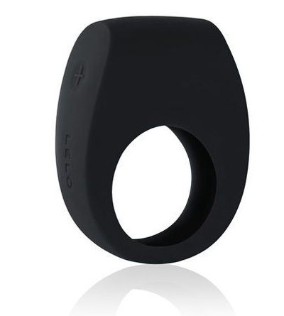 Чёрное эрекционное кольцо Tor 2 с вибрацией Lelo (черный) 