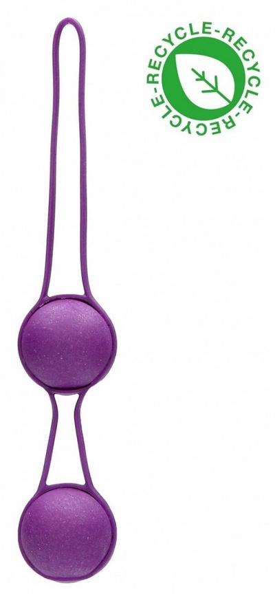 Фиолетовые вагинальные шарики Geisha со шнурком Shots Media BV (фиолетовый) 