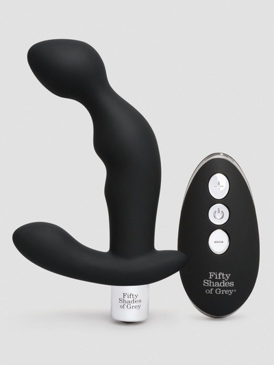 Черный вибромассажер простаты Relentless Vibrations Remote Prostate Vibrator - 15,2 см. Fifty Shades of Grey 
