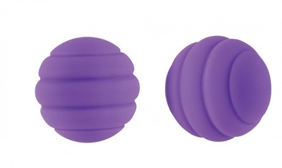 Фиолетовые стальные вагинальные шарики с силиконовым покрытием NS Novelties (фиолетовый) 