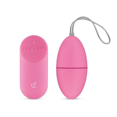 Розовое виброяйцо Vibrating Egg с пультом ДУ Easy toys (розовый) 