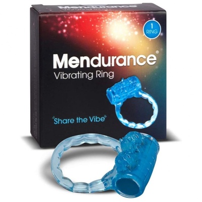 Синее эрекционное кольцо Mendurance Vibrating Ring So Divine (синий) 