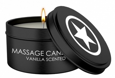 Массажная свеча с ароматом ванили Massage Candle Shots Media BV (черный) 