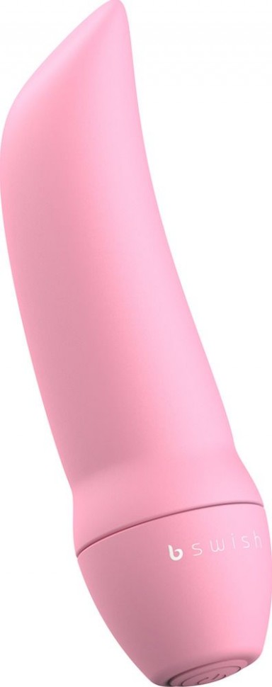 Розовая вибропуля Bmine Basic Curve - 7,6 см. B Swish (розовый) 