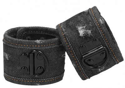 Черные джинсовые наручники Roughend Denim Style Shots Media BV (черный) 