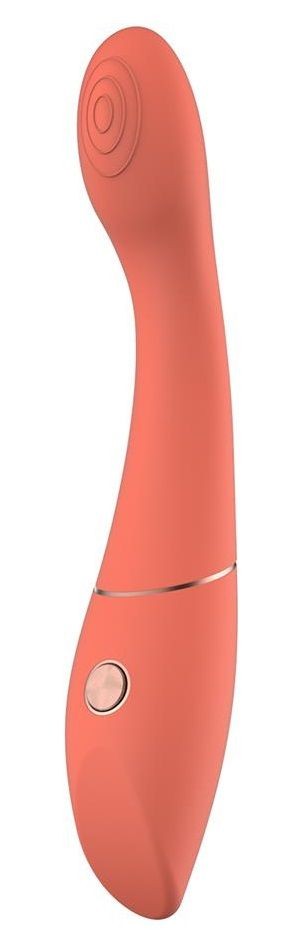 Оранжевый вибромассажер Candice - 22 см. Dream Toys 