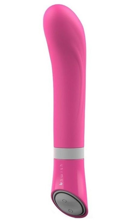 Розовый G-стимулятор с вибрацией Bgood Deluxe Curve - 19,3 см. B Swish 