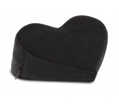 Черная вельветовая подушка для любви Liberator Retail Heart Wedge (черный) 