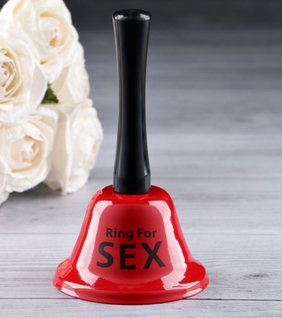 Настольный колокольчик RING FOR SEX Сима-Ленд (красный с черным) 