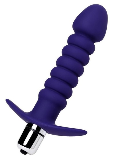 Фиолетовый анальный вибратор Condal - 14 см. TOYFA 