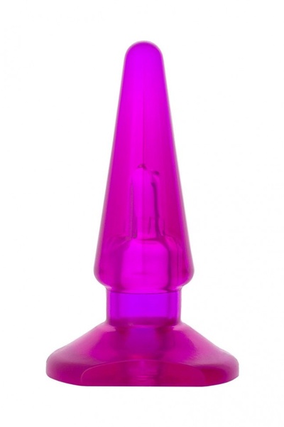 Фиолетовая анальная пробка BUTT PLUG - 9,5 см. Toyfa Basic (фиолетовый) 
