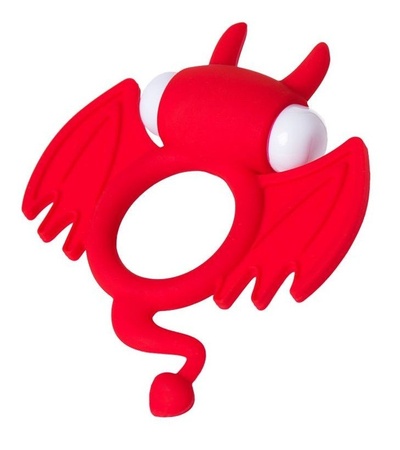Красное эрекционное кольцо на пенис JOS COCKY DEVIL (красный) 