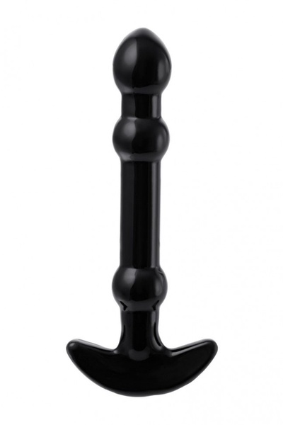 Элегантный чёрный анальный стимулятор с шариками на стволе - 19 см. Sexus (черный) 