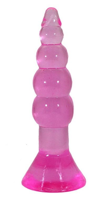 Гелевый анальный массажер HONEY DOLLS - 18 см. Eroticon (розовый) 
