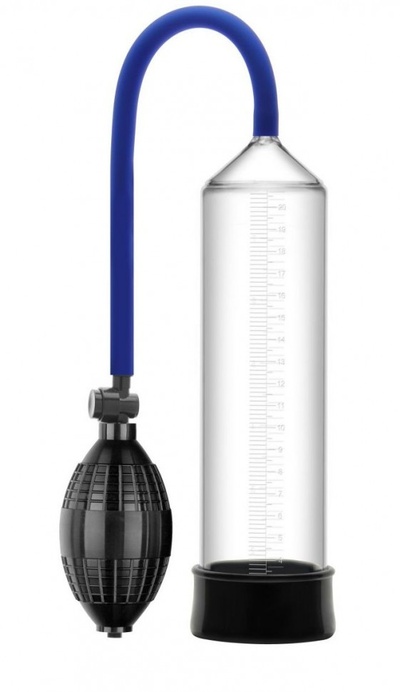 Прозрачная вакуумная помпа Erozon Penis Pump с грушей (прозрачный) 
