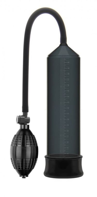 Черная вакуумная помпа Erozon Penis Pump с грушей (черный) 