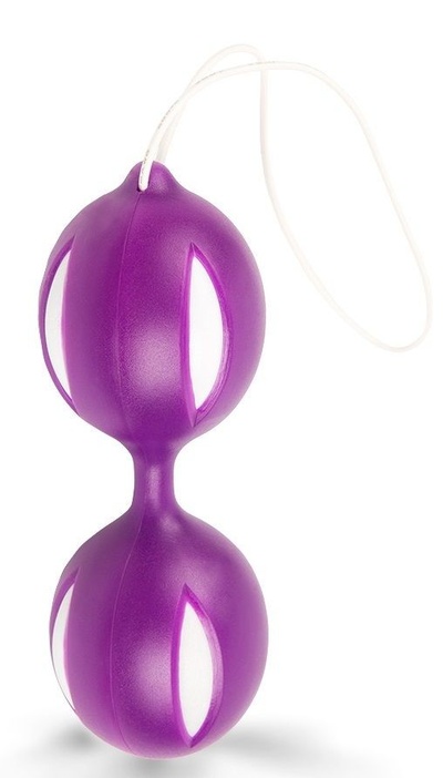 Фиолетовые вагинальные шарики с петелькой Brazzers (фиолетовый) 