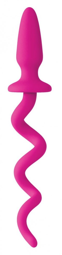 Розовая анальная пробка с хвостом-спиралью Oinkz NS Novelties (розовый) 