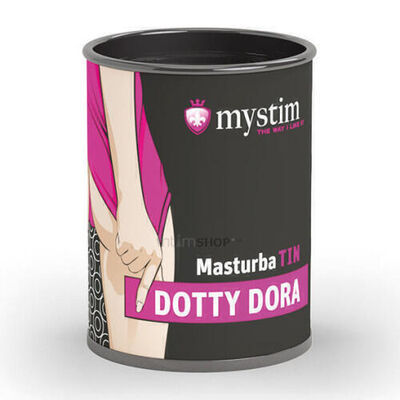 Мастурбатор Mystim MasturbaTIN Dotty Dora Dots, рельеф яркие точки 
