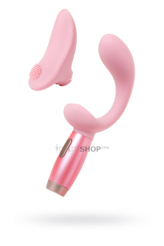 Вибратор Le Stelle Perks Series EX-3 с насадками для клиторальной стимуляции, розовый (Розово-золотистый) 