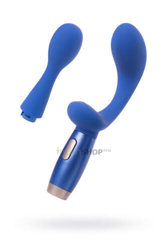 Вибратор Le Stelle Perks Series EX-C с насадками для клиторальной стимуляции, синий (Фиолетово-золотистый) 
