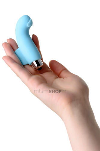 Вибронасадка на палец JOS DANKO для точки G, голубая, 9,5 см (Голубой) 