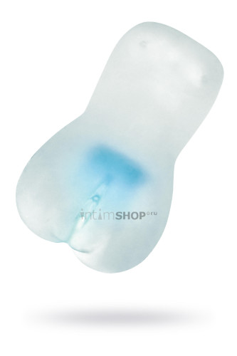 Мастурбатор реалистичный TOYFA Juicy Pussy Hot Crystal, TPE, 14,5 см (Прозрачно-голубой) 