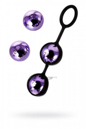Вагинальные шарики Toyfa A-Toys Pleasure Balls, фиолетовый (Фиолетово-черный) 