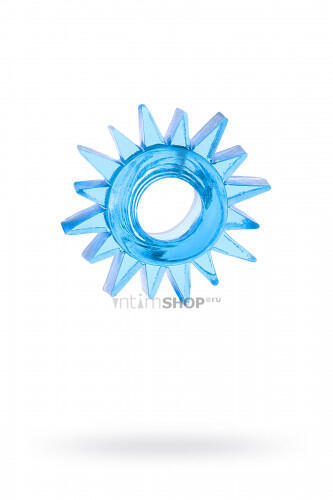 Эрекционное кольцо Toyfa в форме солнца, синее (Синий) 