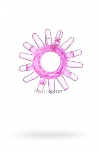 Эрекционное кольцо Toyfa с шипами, розовое (Розовый) 