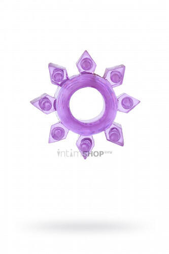 Эрекционное кольцо Toyfa в форме звезды, фиолетовое (Фиолетовый) 