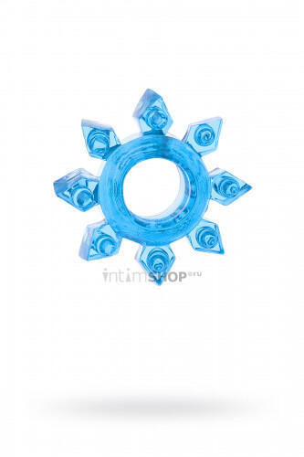 Эрекционное кольцо Toyfa в форме звезды, синее (Синий) 
