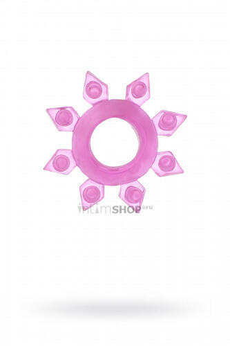 Эрекционное кольцо Toyfa в форме звезды, розовое (Розовый) 