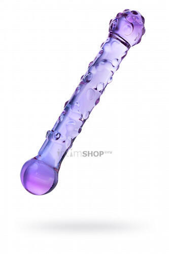 Фаллоимитатор Sexus Glass двусторонний, сиреневый, 19,5 см 