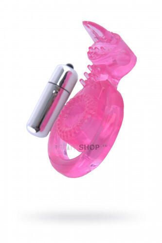Виброкольцо Toyfa с подхватом мошонки, розовое (Розовый) 
