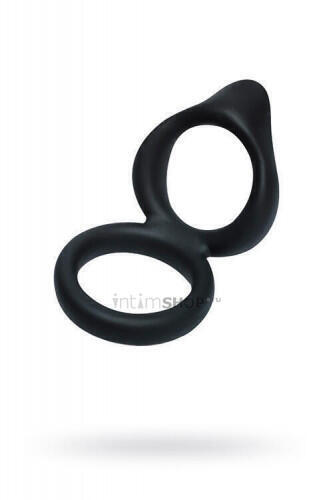 Эрекционное кольцо Levett Victor с подхватом мошонки, чёрное (Черный) 