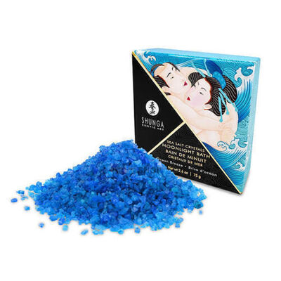 Соль для ванны Shunga Moonlight Bath Океанский бриз, мини, 75 гр (Голубой) 