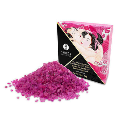Соль для ванны Shunga Moonlight Bath Эротическая роза, мини, 75 гр (Розовый) 