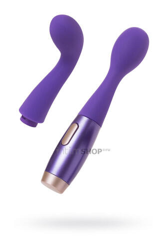 Вибратор Le Stelle Perks Series EX-1 с насадками для клитора и точки G, фиолетовый (Фиолетово-золотистый) 