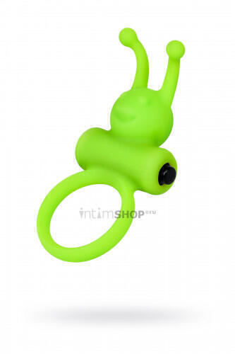 Виброкольцо на пенис Toyfa A-Toys, 9 см, зеленый 