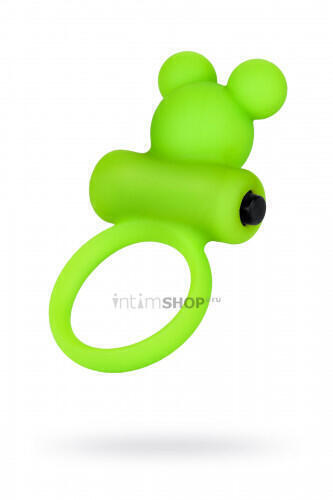Виброкольцо на пенис Toyfa A-Toys, 8 см, зеленый 