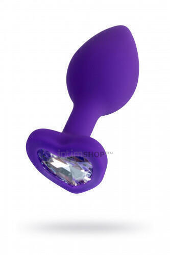 Анальная пробка ToDo Toyfa Diamond Heart, фиолетовый 