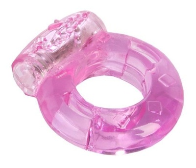 Толстое розовое эрекционное кольцо с вибратором Toyfa Basic (розовый) 
