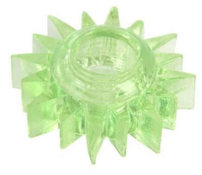 Зеленое эрекционное кольцо-солнце Toyfa Basic (зеленый) 