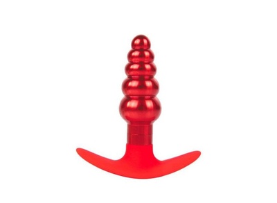 Красная анальная втулка из металла и силикона - 9,6 см. Bior toys (красный) 