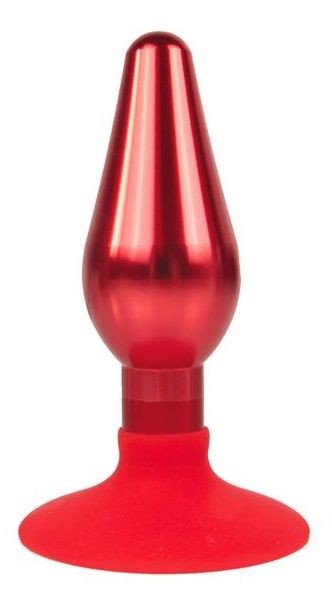 Красная конусовидная анальная пробка - 10 см. Bior toys (красный) 