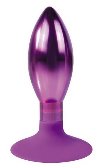 Фиолетовая каплевидная анальная пробка - 10 см. Bior toys (фиолетовый) 