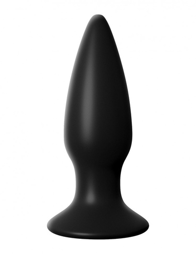 Чёрная малая анальная вибропробка Small Rechargeable Anal Plug - 10,9 см. PipeDream (черный) 